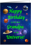 Grandpa Birthday Best in the Universe card