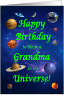 Grandma Birthday Best in the Universe card