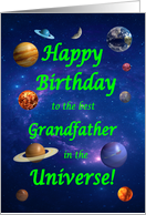 Grandfather Birthday Best in the Universe card