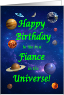 Fiance Birthday Best in the Universe card