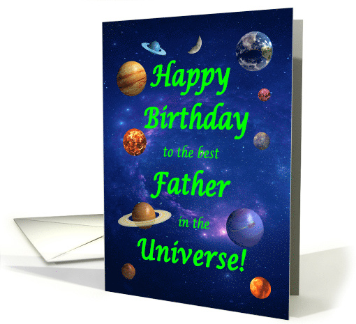 Father Birthday Best in the Universe card (1810080)