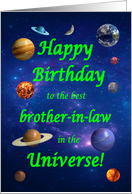 Brother in Law Birthday Best in the Universe card