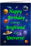 Boyfriend Birthday Best in the Universe card