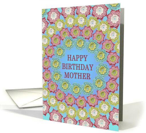 Birthday Mother Crochet Flowers card (1815216)