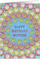 Birthday Mother Crochet Flowers card