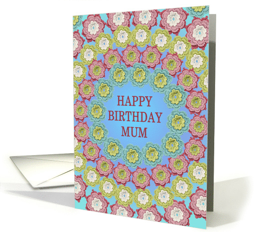 Birthday Mum Crochet Flowers card (1815218)