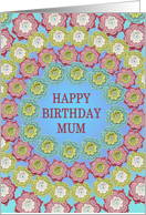 Birthday Mum Crochet Flowers card