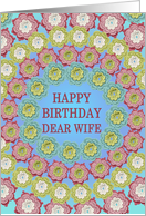 Birthday Wife Crochet Flowers card