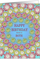 From Us Both Birthday Crochet Flowers card