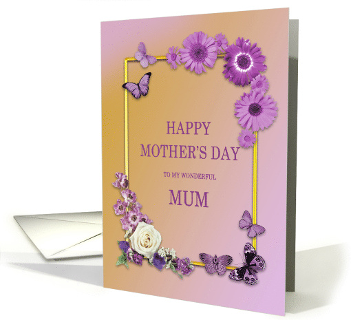 Mum Mother's Day Flowers and Butterflies card (1820548)