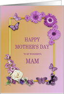 Mam Mother’s Day Flowers and Butterflies card