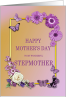 Step Mother Mother’s Day Flowers and Butterflies card