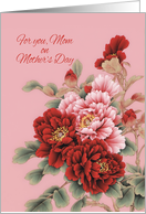 Mom Mothers Day Peonies card