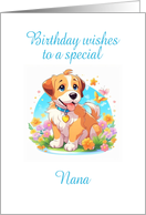 Nana Birthday Puppy Dog card