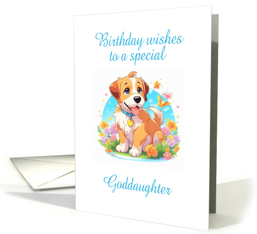 Goddaughter Birthday Puppy Dog card (1822012)