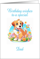 Dad Birthday Puppy Dog card