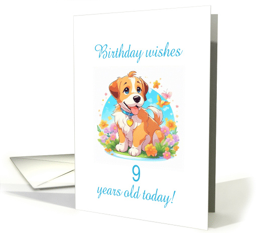 9th Birthday Puppy Dog card (1822140)