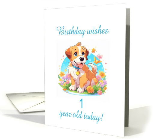 1st Birthday Puppy Dog card (1822158)