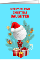 Daughter Golfing Christmas card