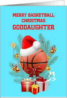 Goddaughter Basketball Christmas card