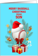 Son Baseball Christmas card