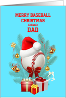 Dad Baseball Christmas card