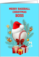 Boss Baseball Christmas card