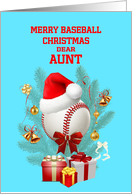 Aunt Baseball Christmas card