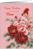 Mum Birthday Peonies card