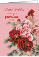 Like A Grandma To Me Birthday Peonies card