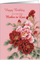 Mother In Law Birthday Peonies card