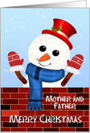 Mother and Father Snowman card