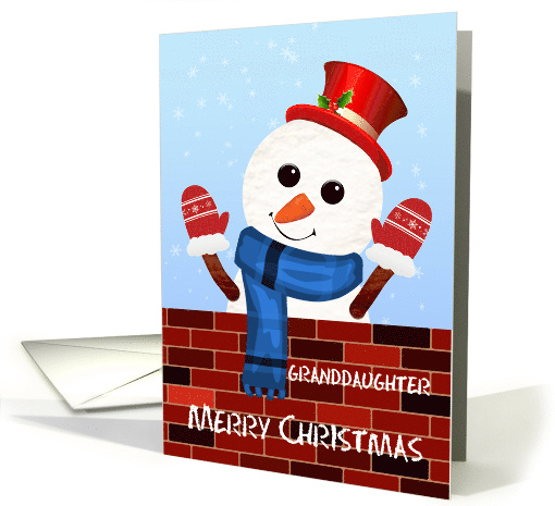 Granddaughter Christmas Snow Man card (1852864)