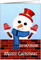 Ex Husband Christmas Snow Man card