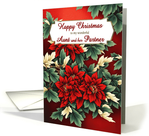 Aunt and her Partner Christmas Poinsettias card (1853998)