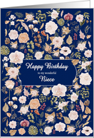 Niece Birthday Scattered Flowers card