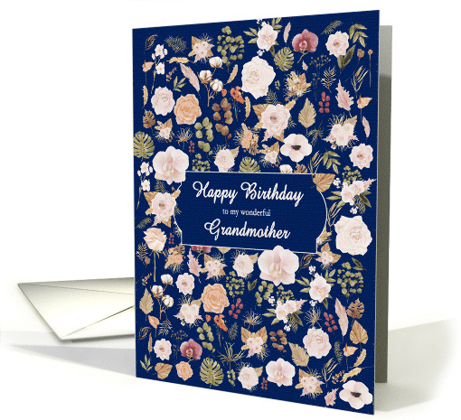Grandmother Birthday Scattered Flowers card (1857444)