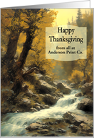 Add A Company Name Thanksgiving Forest and Stream card