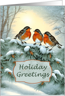 Three Robins Holiday Greetings card