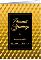 Customize For Any Relative Seasons Greetings Golden Effect Blocks card