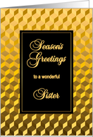 Sister Seasons Greetings Golden Effect Blocks card