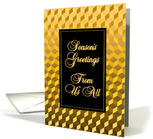 From Us All Seasons Greetings Golden Effect Blocks card (1865650)