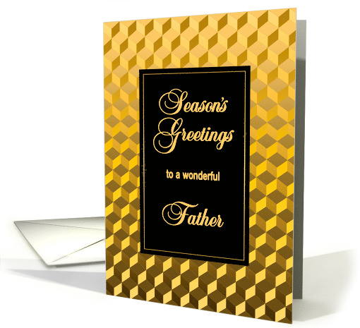 Father Seasons Greetings Golden Effect Blocks card (1865654)