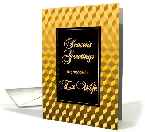 Ex Wife Seasons Greetings Golden Effect Blocks card (1865656)