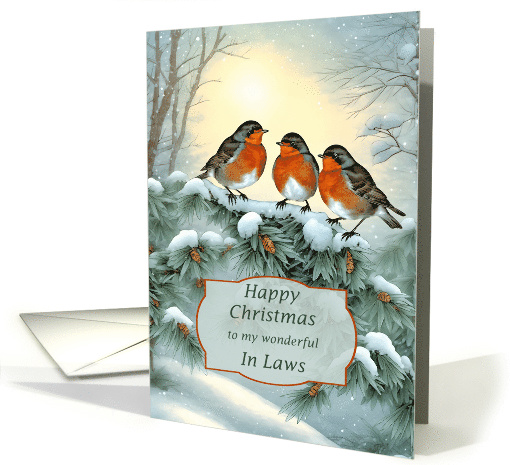 In Laws Robins Happy Christmas card (1867934)