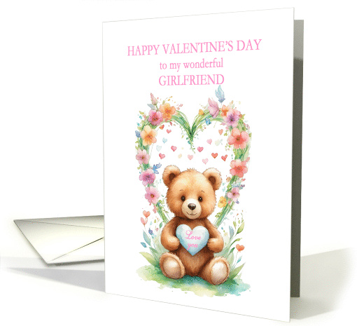 Girlfriend Valentine's Day Teddy Bear card (1878830)