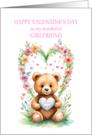 Girlfriend Valentine’s Day Teddy Bear card