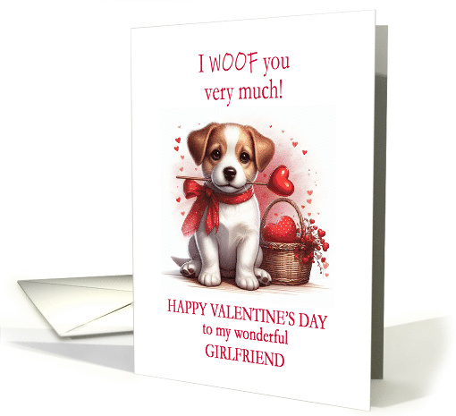 Girlfriend I Woof You Valentine's Day Puppy Dog card (1879348)