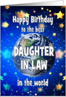 Best Daughter in Law In The World Birthday card