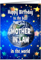 Best Mother in Law In The World Birthday card